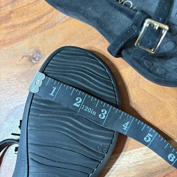 Vionic Black Fringe Sandals - Picture 7 of 9